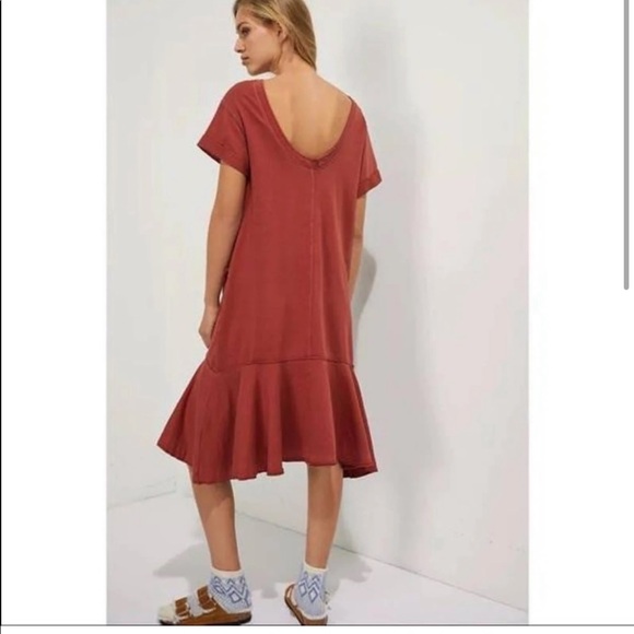 Anthropologie Joella Midi Dress Red - Picture 2 of 5